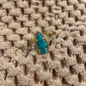 Kendra Scott gold sea green ring